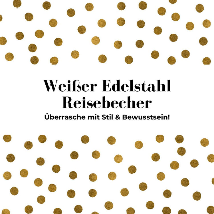 Weißer Edelstahl-Reisebecher