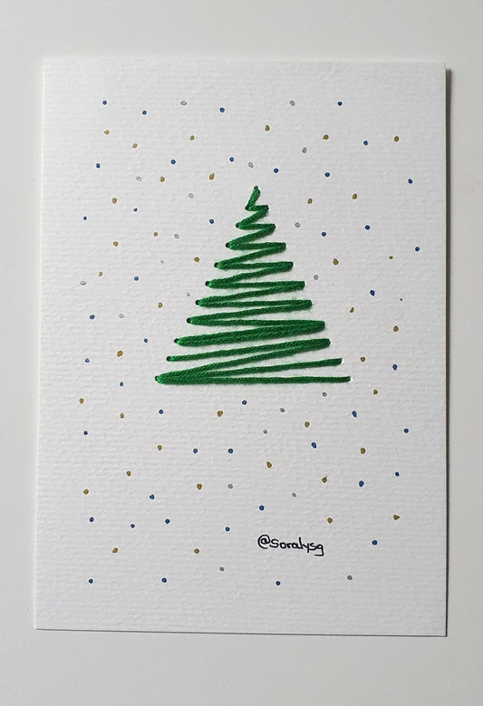 Weihnachtskarte Tannenbaum Grün 