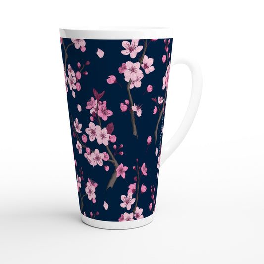 Latte Macchiato Tasse- Kirschblüten