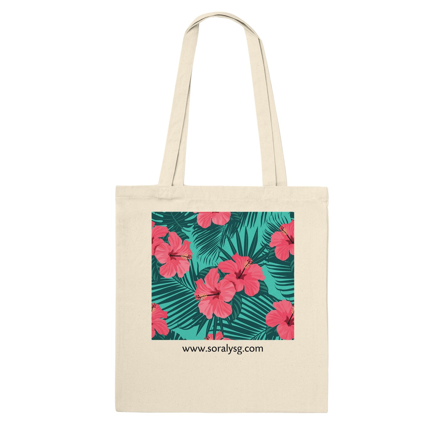 Baumwolltasche  mit Blumen Motiv