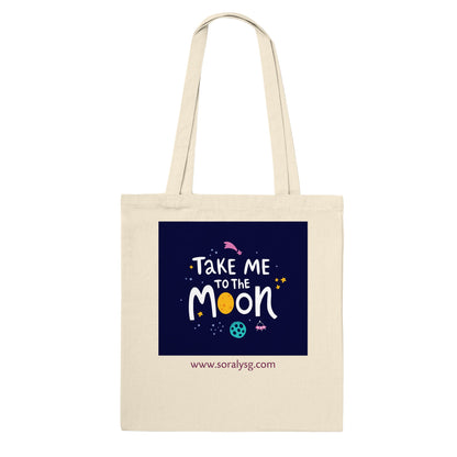 Baumwolltasche beidseitig bedruckt- Take me to the moon