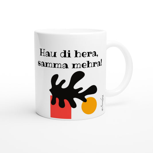 Keramiktasse Bayerischer Spruch-München Souvenir-Coffee Lover